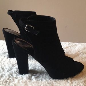 Opened Toed Black Heels